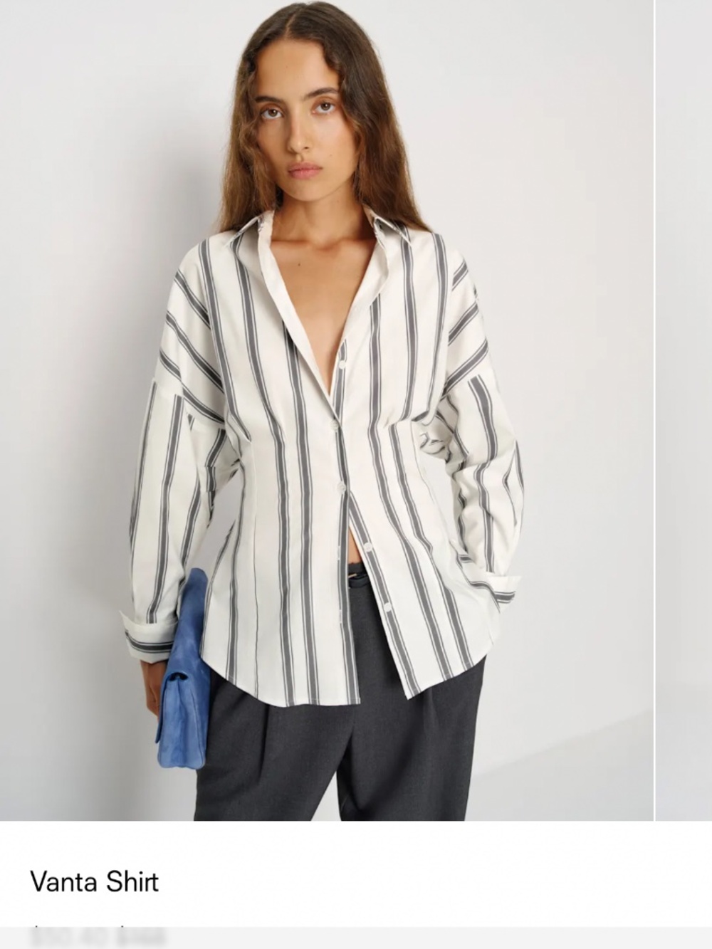 Reformation Vanta Shirt Ivory - Size 0